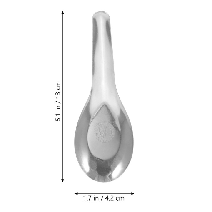 Linguri pentru supa ZYBLSSBB LSM2xh11576-BCS0109802, inox lucios, 13 x 4.2 cm, set 50 buc, argintiu