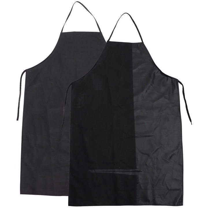 ZYBLSSBB, Set sorturi din piele PU, impermeabile si rezistente la ulei si praf – 2 bucati, negru, 100 x 65 cm