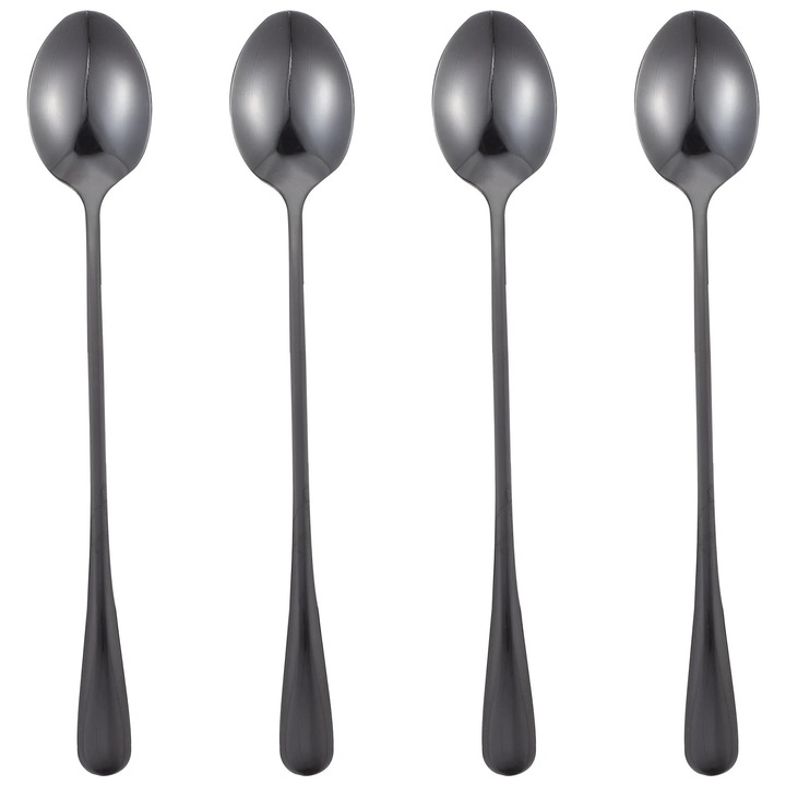 Linguri pentru desert ZYBLSSBB LSM2xh11479-BCS0108124 din inox, negru, set 4 buc, 19.4 cm
