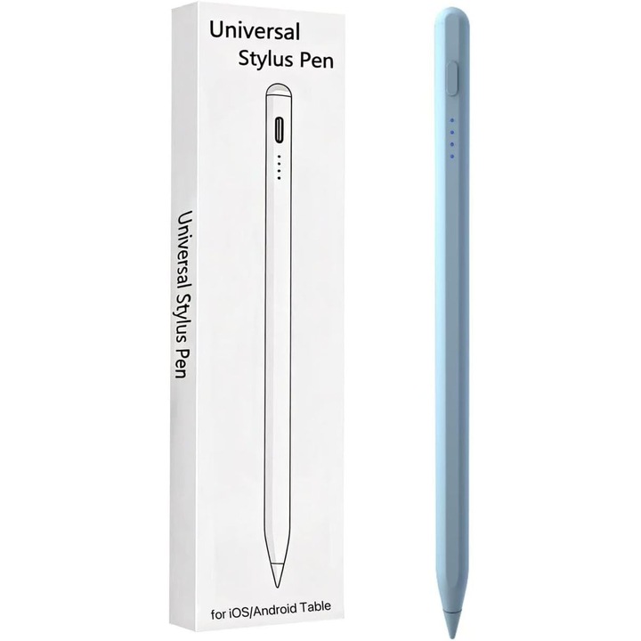 Univerzális Stylus Toll Tablettákhoz, Kék, USB-C Töltés