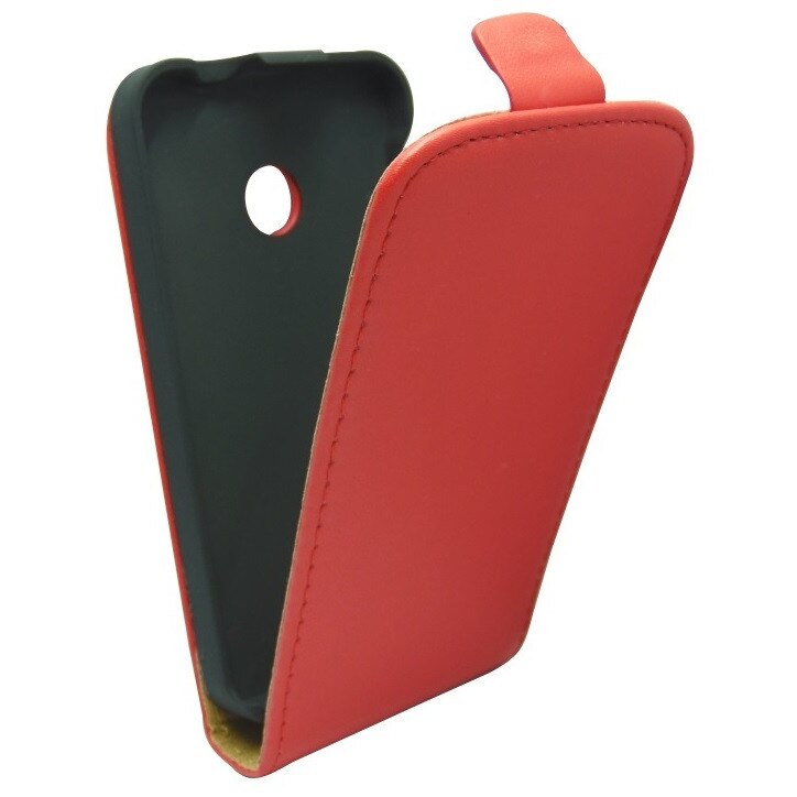 Husa flip rosie Sligo Elegance interior bej pentru Nokia Lumia 530