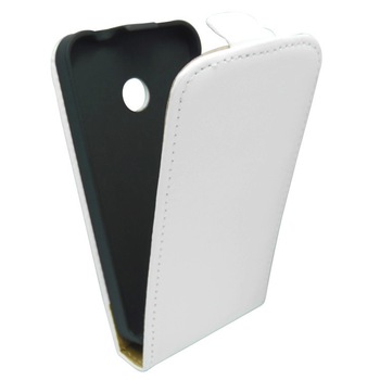 Husa flip alba Sligo Elegance interior bej pentru Nokia Lumia 530 Husa flip alba Sligo Elegance interior bej pentru Nokia Lumia 530
