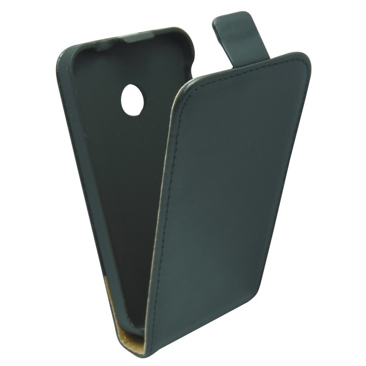Husa flip neagra Sligo Elegance interior bej pentru Nokia Lumia 530