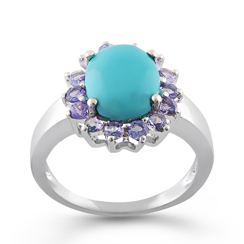 Inel Fantazzia Argint 925 Turcoaz, Tanzanite, 52 R9170TQTAN