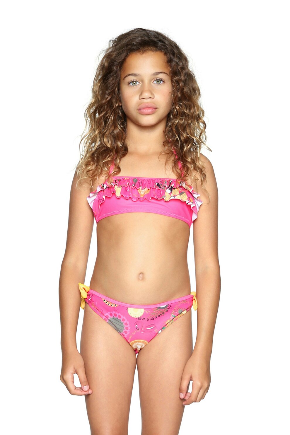 DESIGUAL, Costum de baie cu model grafic, Roz, 164 CM