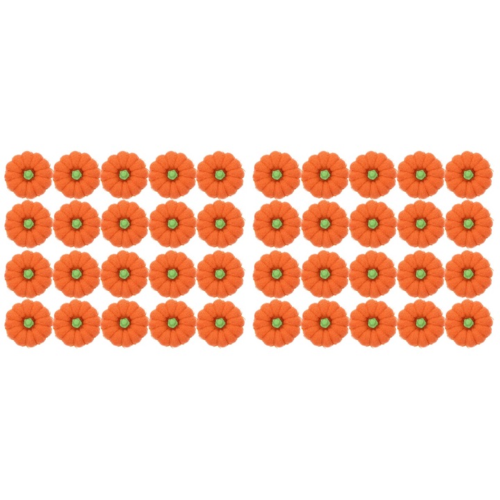 Radieri pentru creion ZYBLSSBB LSM2xh659-BCS0051719, in forma de dovleac, TPR, portocaliu, set 40 buc., 2.7 x 2.7 x 1.5 cm