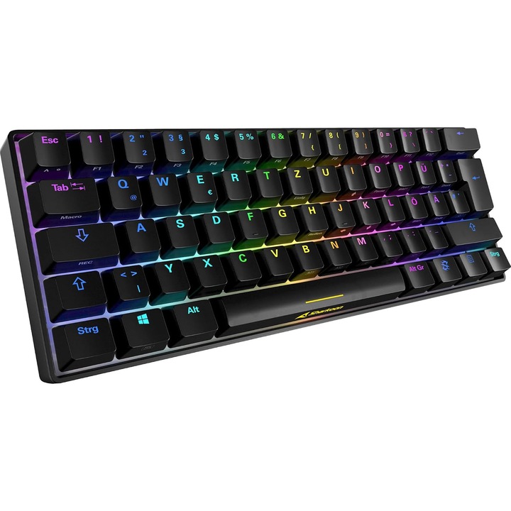 Геймърска клавиатура Sharkoon Skiller SGK50 S4 BK Kailh Red, USB, Черна