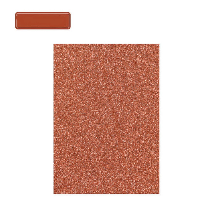 Foi EVA cu sclipici ZYBLSSBB LSM2xh2315-BCS0033448, portocaliu, A4 (21 x 29.7 cm), 10 foi