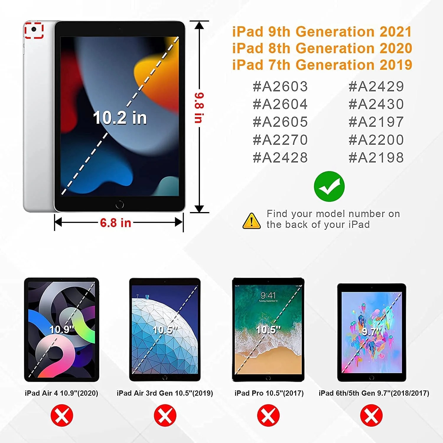 Husa pentru iPad 10.2 ZYBLSSBB LSM2xh1147-BCS0039524, hibrid antisoc in 3 straturi cu suport rotativ 360°, curea de mana, buzunar pentru Pencil, curea de umar detasabila, compatibil 7/8/9 gen (2019/2020/2021), multicolor