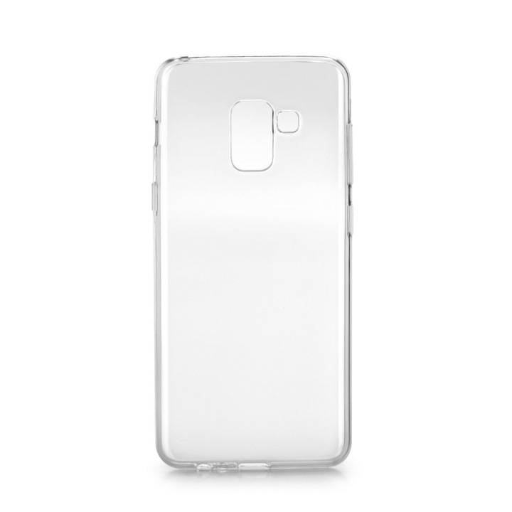 Forcell tok Samsung Galaxy A7 2018 / A8 Plus 2018 készülékhez, ultra vékony, 0,5 mm, átlátszó
