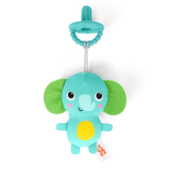 Jucarie de Dentitie Elefant Plus, cu Inel Silicon Detasabil, Unisex Nou-nascuti
