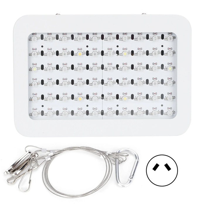 Lampa de crestere pentru plante ZYBLSSBB LSM2xh1200-BCS0035894, LED full spectrum 600W, aluminiu, 60 LED, 85-265V, alb, 260 x 180 x 60 mm