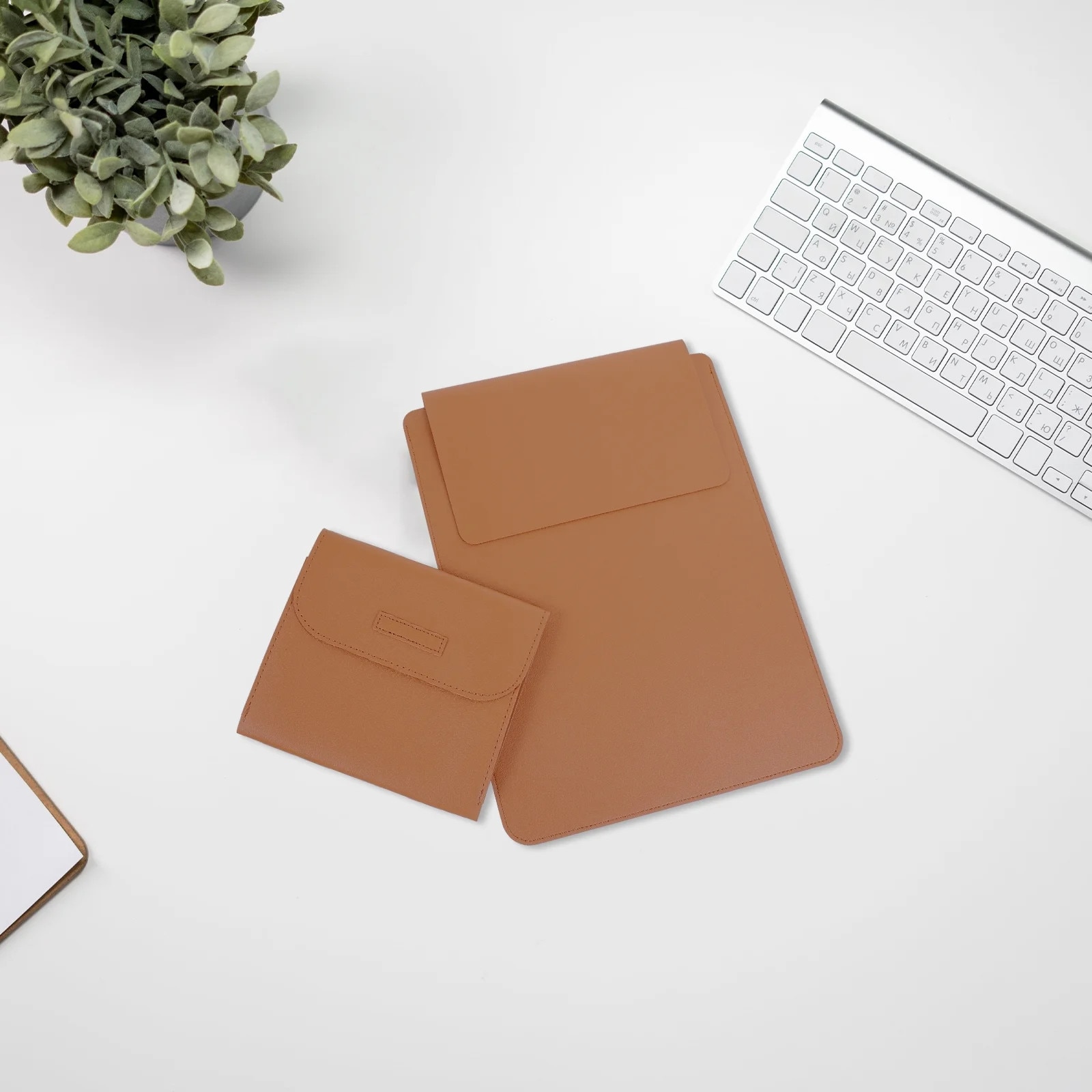 ZYBLSSBB, husa pentru laptop in piele ecologica (PU) captusita, rezistenta la stropire si zgarieturi, LSM2xh406-BCS0057989, maro, 34.2 x 26.1 x 2 cm