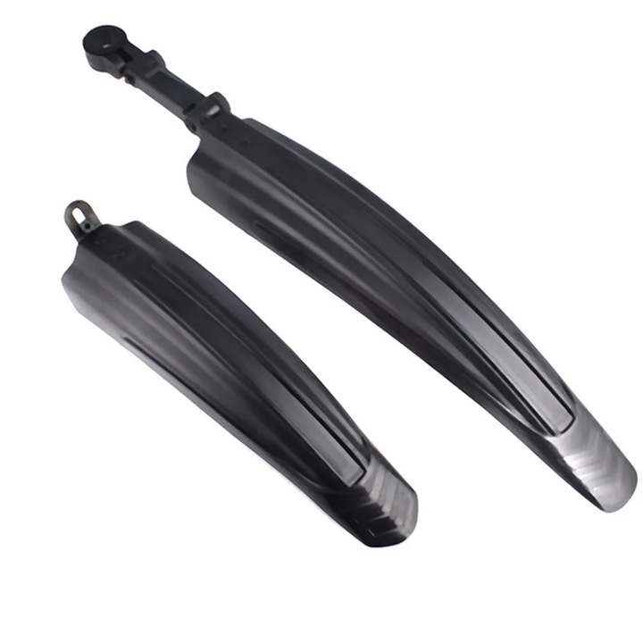 Set aparatori noroi fata/spate ZYBLSSBB LSM2xh1702-BCS0037347-1, din PP, universal pentru roti 20/22/24/26 inch, negru, fata 30 cm / spate 55 cm