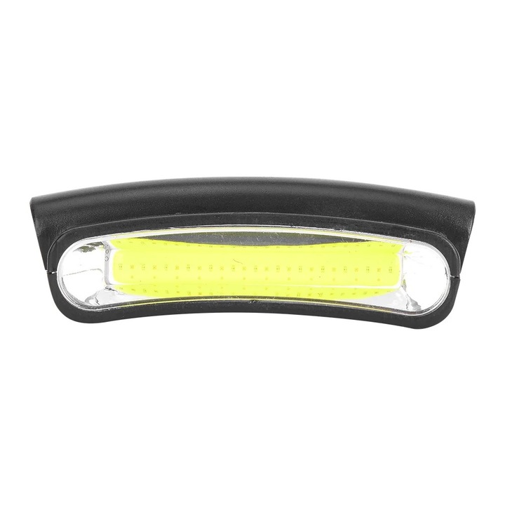 Lampa cu clema pentru sapca LED ZYBLSSBB LSM2xh3158-BCS0041849, COB, plastic, alimentare 3xAAA, negru, 8.5x7x3.5 cm