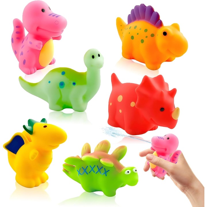 6 db Dinoszaurusz Fürdőjáték Szett, Úszó, Gyermekeknek
