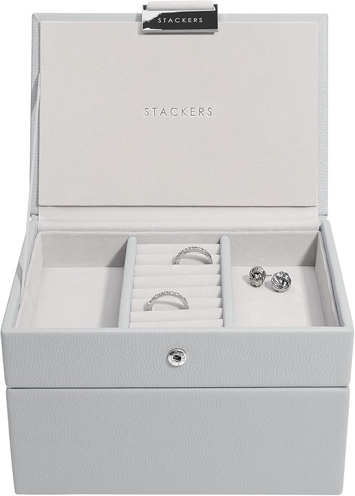 Ékszerdoboz Stackers Mini Pebble Szürke, 2 Szint
