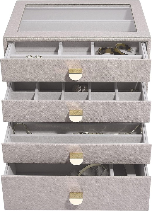 Stackers Taupe Classic Ékszerdoboz - 4 Fiókos Készlet