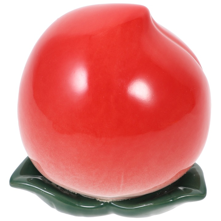 Recipient pentru ceai ZYBLSSBB LSM2xh4030-BCS0120427-1, din ceramica in forma de piersica, multicolor, 8.2 x 8.2 x 8.5 cm