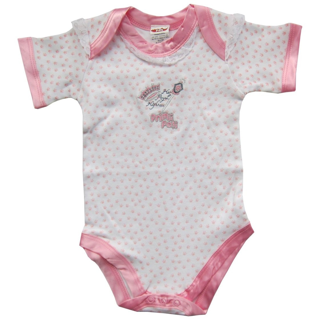 Body PP1002 Primii Pasi, Alb/Roz