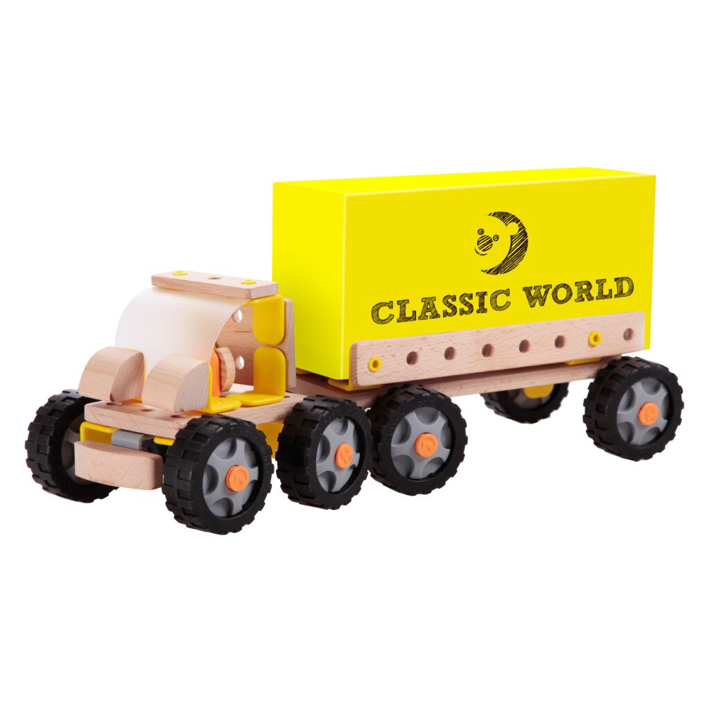 Constructor camion din lemn 72 piese - Classic World Wooden Toys