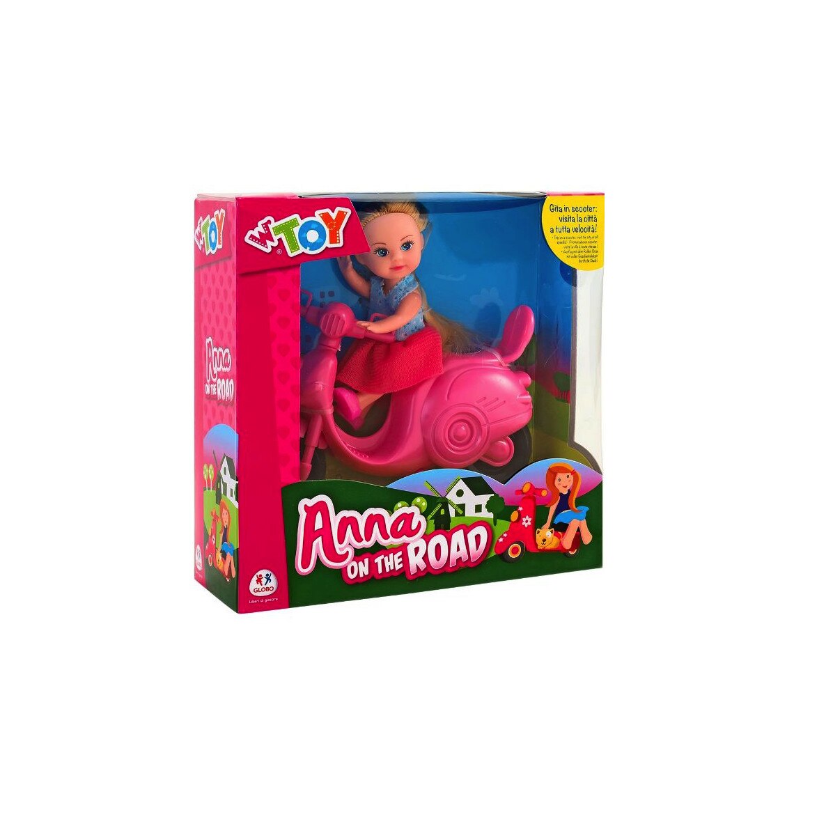 Papusa Globo Wtoy cu scooter