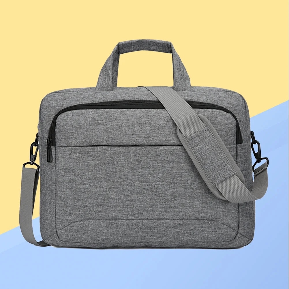 ZYBLSSBB, geanta pentru laptop din Oxford cu compartiment captusit si curea de umar, LSM2xh220-BCS0088686, gri, 40 x 9 x 28 cm (potrivita pentru 14–15.6 inch)