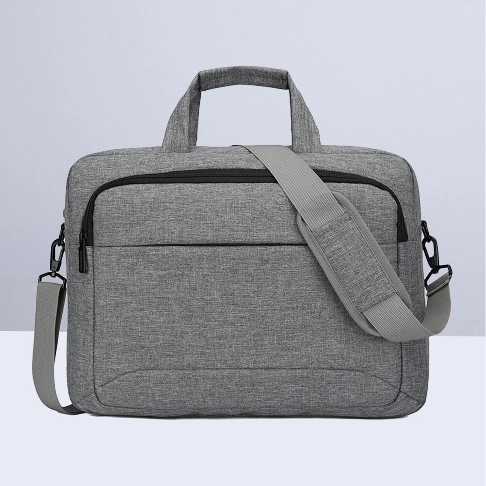 ZYBLSSBB, geanta pentru laptop din Oxford cu compartiment captusit si curea de umar, LSM2xh220-BCS0088686, gri, 40 x 9 x 28 cm (potrivita pentru 14–15.6 inch)