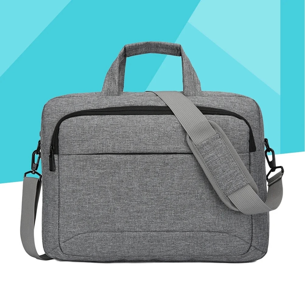 ZYBLSSBB, geanta pentru laptop din Oxford cu compartiment captusit si curea de umar, LSM2xh220-BCS0088686, gri, 40 x 9 x 28 cm (potrivita pentru 14–15.6 inch)