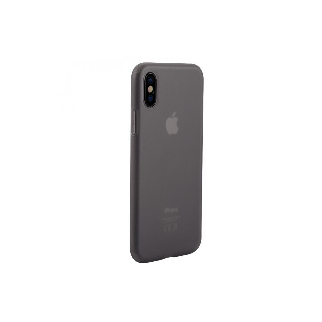 Husa protectie spate termoplastic transparenta pentru iPhone X, capac de protectie, carcasa, bumper, negru, BBL008