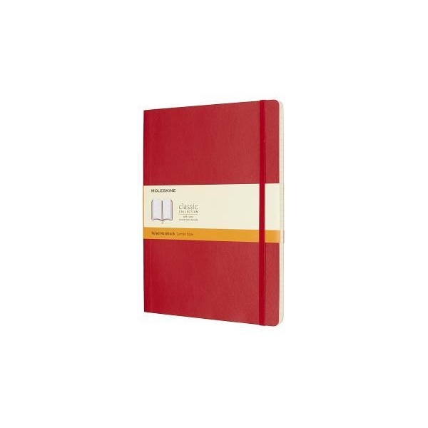 Moleskine Classic Notebook, Extra Large, Ruled, Scarlet Red, Soft Cover (7.5 X 10), Moleskine (Author)