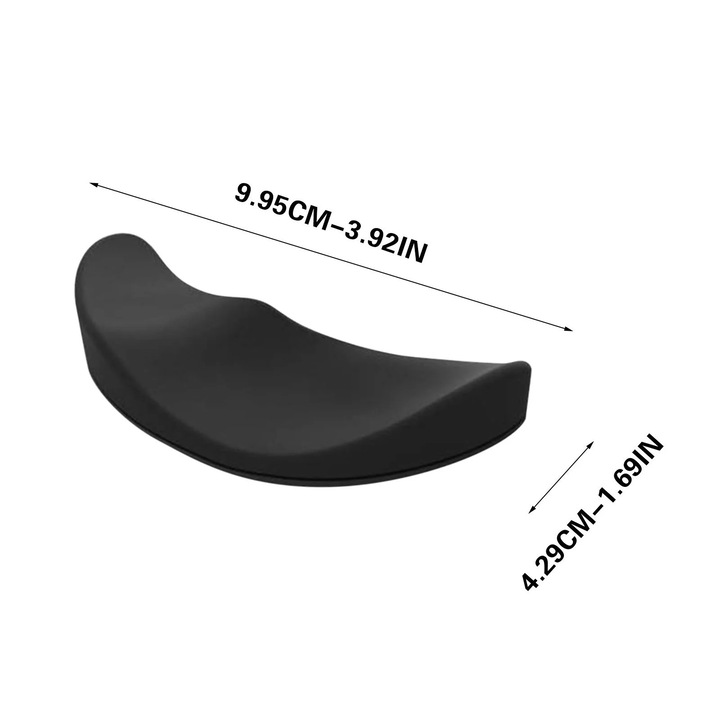 Suport pentru incheietura mouse YANYXR BCS2909908, spuma memory, anti-alunecare, ergonomic cu gauri de masaj, negru, 9.95 x 4.29 cm