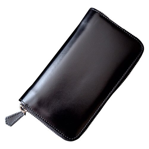 Portofel Piele Naturala Dama Black negru mat