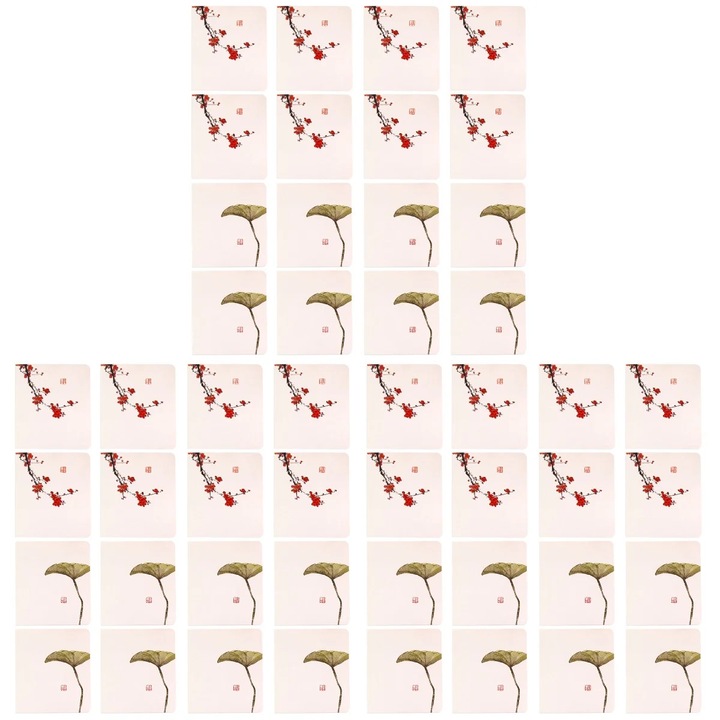 YANYXR BCS2914413 üdvözlőkártya szett, vegyes minták papíron, többszínű, 9,5 x 8,2 cm, 48 db