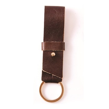 Breloc piele naturala Vintage cognac Breloc piele naturala Vintage cognac