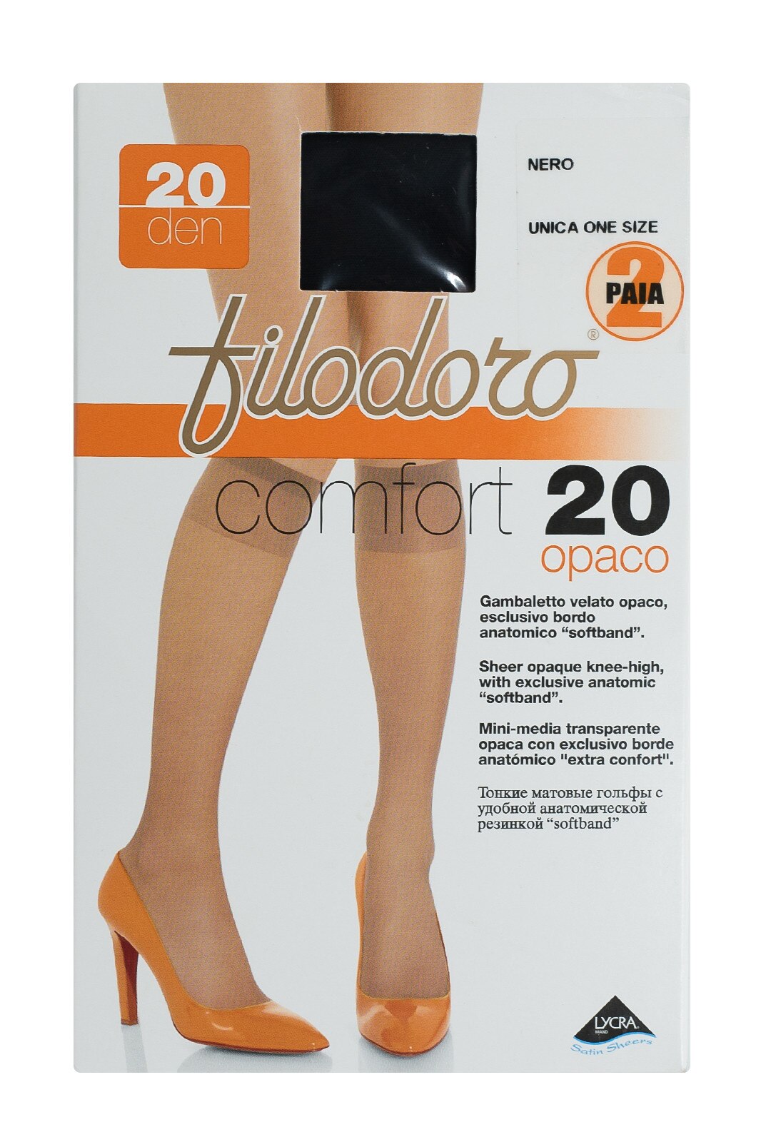 Sosete Comfort 20 Den, One Size, Negru Nero