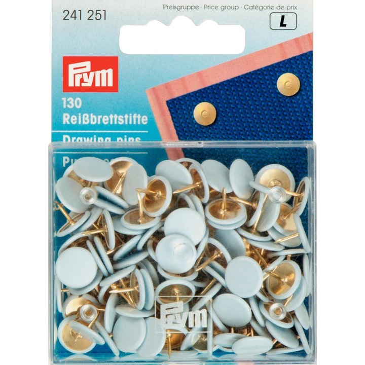 Комплект кабарчета Prym, За домашна употреба, 130 бр, Бял