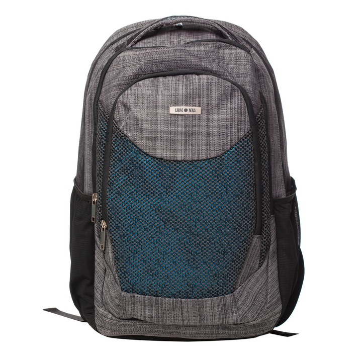 Rucsac laptop 15 inch Lamonza Nets 47x33x15 cm gri
