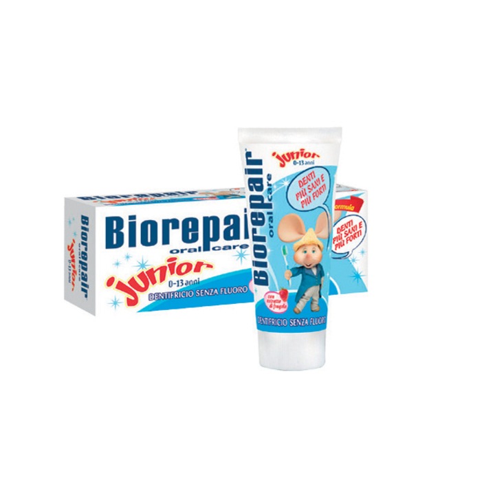 Детска паста за зъби Biorepair Junior, 0-7 г., Ягода, 50 мл. - eMAG.bg