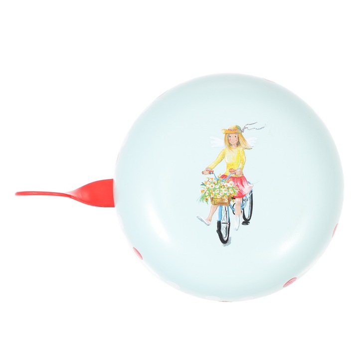 Clopotel pentru bicicleta ZYBLSSBB LSM2xh3055-BCS0133972, montaj cu surub, metal, model copii cu ilustratie, bleu/rosu, O 11,5 cm