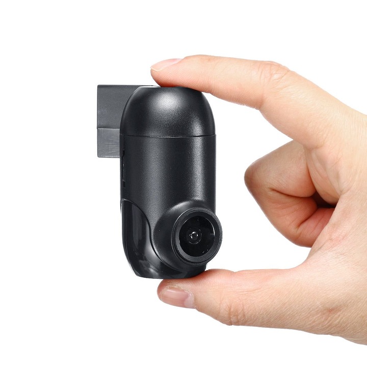 Camera auto DVR K0323-0807-CJ612, 1080P 30fps, unghi 170°, Wi-Fi, G-sensor, inregistrare bucla, microSD 8–32GB compatibila, negru