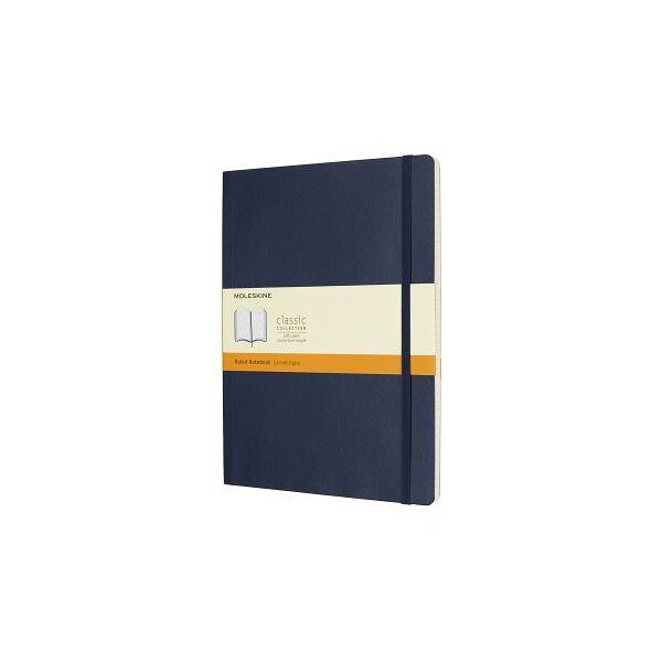 Moleskine Classic Notebook, Extra Large, Ruled, Sapphire Blue, Soft Cover (7.5 X 10), Moleskine (Author)