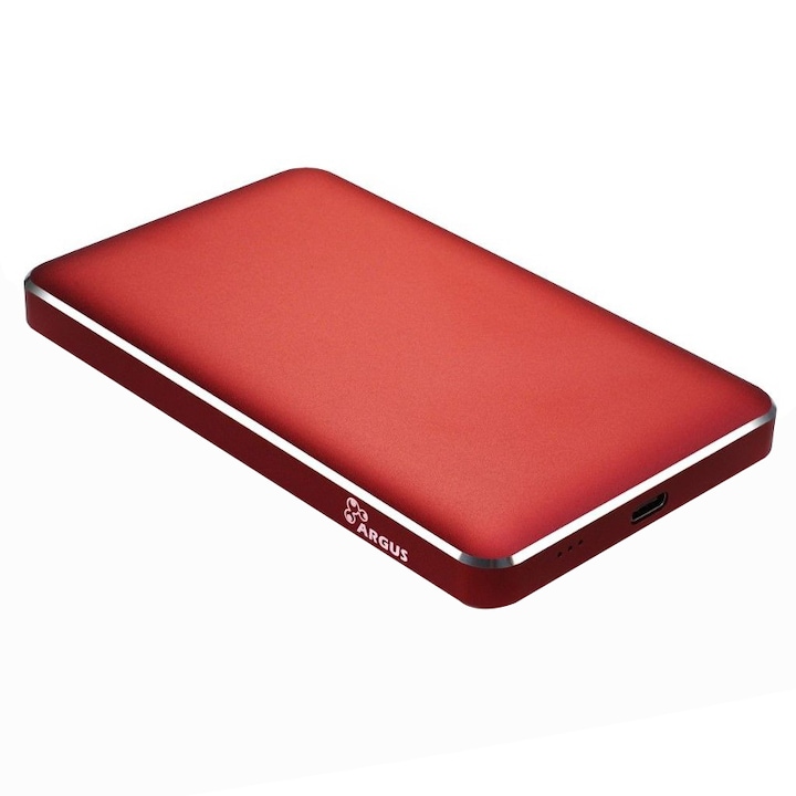Inter-Tech Veloce GD-25609 merevlemez ház, USB 3.0, Kompatibilitás: HDD 2.5” SATA, Piros