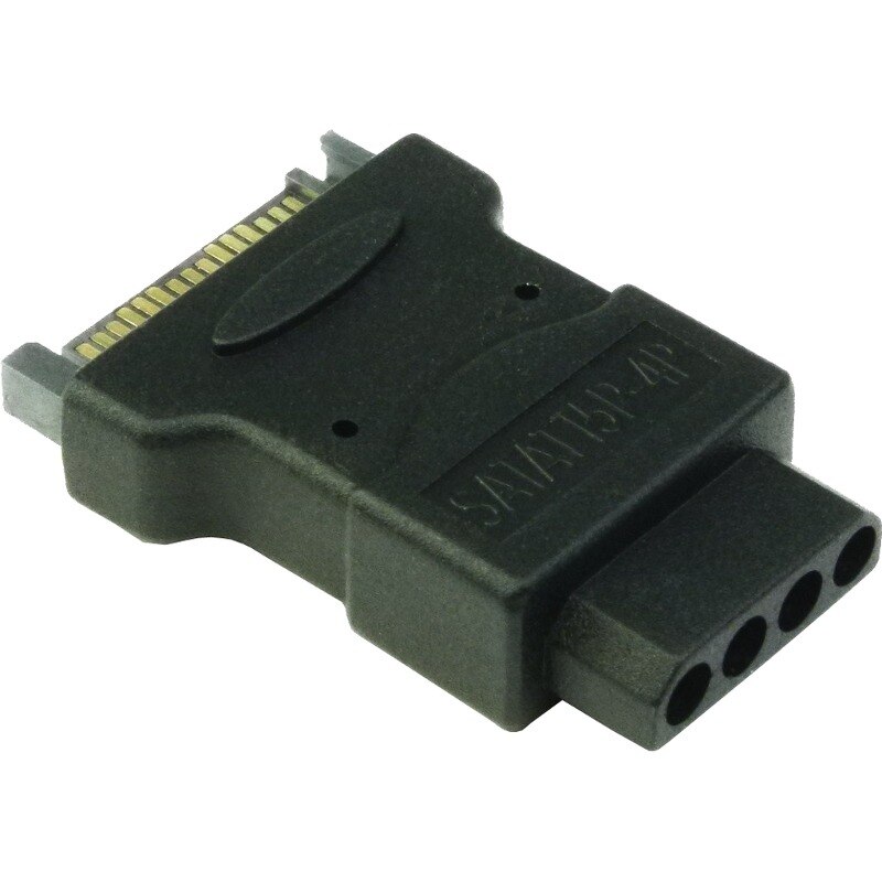 Adaptor Inter-Tech SATA la Molex, lungime: 4.5cm