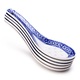 Linguri pentru supa din ceramica model traditional chinezesc K0323-0807-CJ554, set 5, alb/albastru, 13 x 4.5 cm