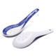 Linguri pentru supa din ceramica model traditional chinezesc K0323-0807-CJ554, set 5, alb/albastru, 13 x 4.5 cm