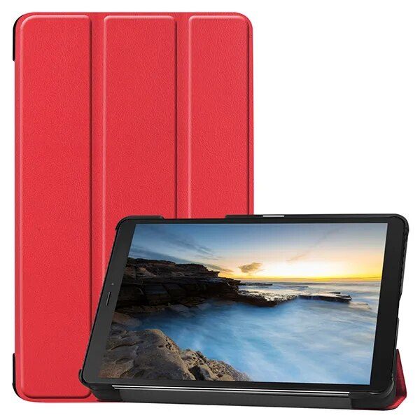 Husa pentru Samsung Galaxy Tab A 8.0 (2019) SM-T290/T295/T297, coperta magnetica din PU, model zana, alb/roz, K0323-0807-CJ1841