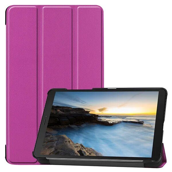 Husa pentru Samsung Galaxy Tab A 8.0 (2019) SM-T290/T295/T297, coperta magnetica din PU, model zana, alb/roz, K0323-0807-CJ1841