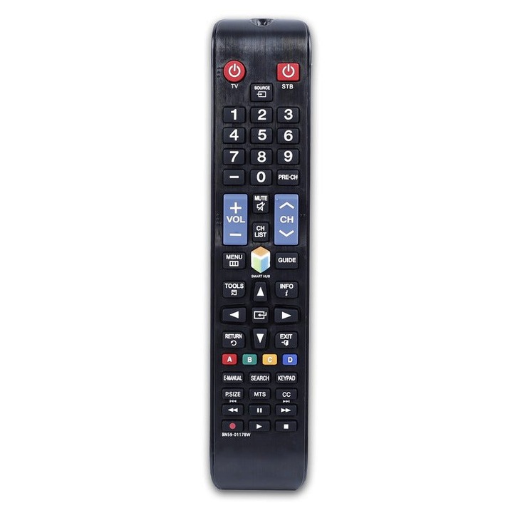 Дистанционно управление, съвместимо със Samsung AA59-00790A/AA59-00793A/AA59-00797A (BN59-01178B/W/R), K0323-0807-CJ4021, черно