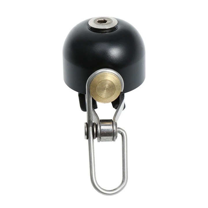 Sonerie pentru ghidon bicicleta ZYBLSSBB LSM2xh2057-BCS0116230, otel inoxidabil, sunet puternic, negru, 2.8 x 2.8 x 2.5 cm
